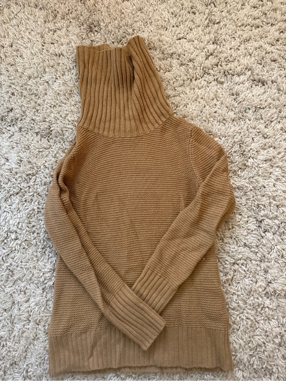 Banana Republic Camel Ribbed Turtleneck Sweater